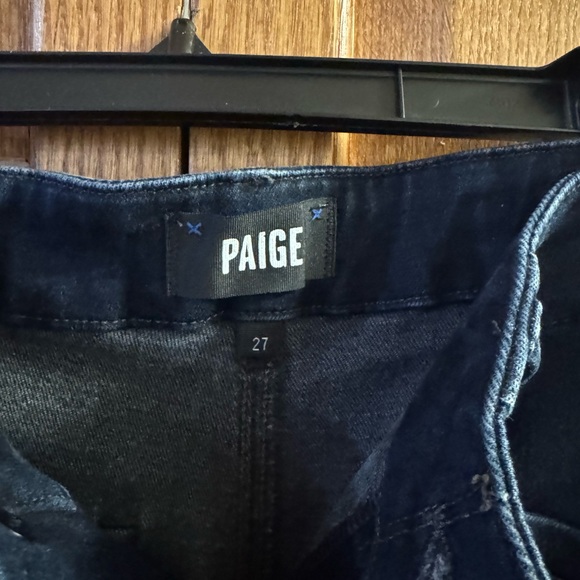 PAIGE Wide-Leg Jeans in Black Denim - Picture 3 of 3